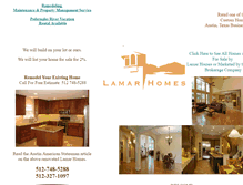 Tablet Screenshot of lamarhomes.com